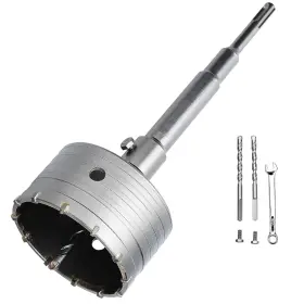 Grixlen 744759843791 4.5 Inch / 115mm Concrete Hole Saw With Sds Plus Shank Connecting Rod