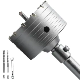 Grixlen 769464759427 4 Inch / 100mm Concrete Hole Saw With Sds Plus Shank Connecting Rod