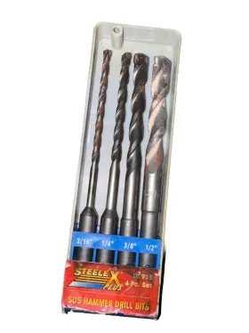 D2935 Grizzly Sds Hammer Drill Bits Set 3/16 Inch 1/4 3/8 1/2
