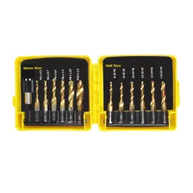 Gg-20250629 Grngven 13pcs Combination Drill Tap Bit Set Metric And Sae Titanium Coated Screw
