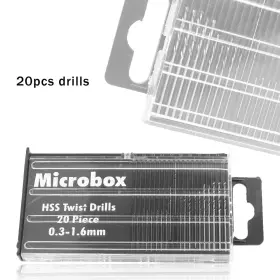 1gs038 Gzyf 0.3-1.6mm Hss Mini Micro Twist Precision Drill Bit Set Craft Tool With Case 20pc