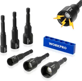 Hang Zhou Great Star Industrial Co. Ltd 445028137162 6 Pcs Magnetic Nut Driver Set 1/4 Inch Hex Shank Drill Socket Impact B