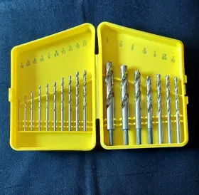 S-1714 Hanson Vintage High Speed Steel Drill Bit Set With Case 1/16 To 1/2 Inch New
