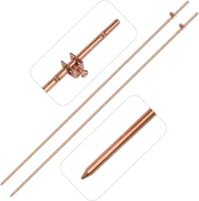 Hardware Co. Ltd 744759743824 2-pack Ground Rod 3/8ftftx4ft Grounding Stake Electrical Fence Antenna Electrode