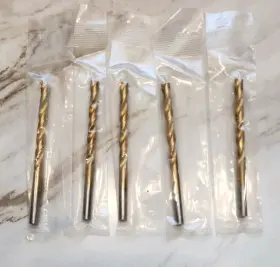 Harfington 636939650773 5 Pcs Brad Point Titanium Coated Drill Bits 5.5mm 7/32 Inch