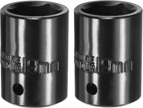 Hta241214hh000404 Harfington 2pcs 6 Point Impact Socket 19mm Shallow Metric Hex