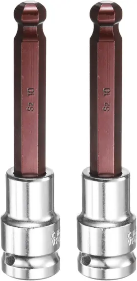 Hta250219hh001817 Harfington 2pcs 10mm Ball End Hex Bit Socket 1/2 Inch Square Drive Metric