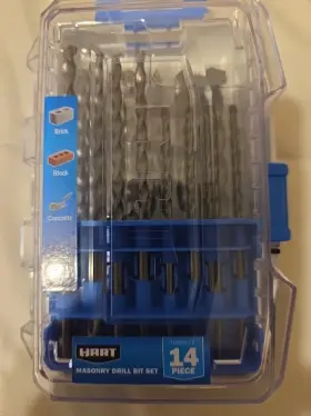 Hart 4009261688 14 Peice Masonry Drill Bit Set Premium Quality. Factory Sealed