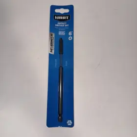 Hart 810022392232 Impact Driver Bit 6 Inch With Torsion Zone 1/4 Hex Shank