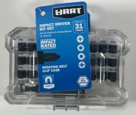 Hart 810022392270 31-pc Impact Driver Bit Set With Case