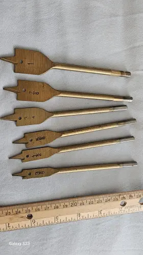 Hart 840092608841 6pc. Wood Spade Bit Set 3/8 Inch -1 Carpentry Flat New