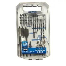 Hadvm40 Hart 40-piece Titanium Drill And Drive Set 135 Split Bits Wood Metal Pvc Masonry