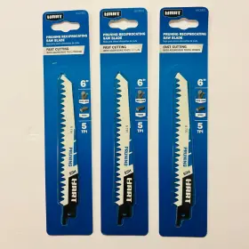 Hacrb01 Hart Tool 6 Inch Pruning Reciprocating Saw Blade 5/6 Tpi Pack Of 3