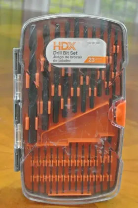 Hdx 842026043537 23-piece Drill Bit Set 1000 051 850 Roll Forged Black Oxide Twist