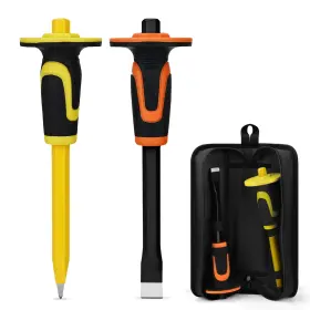 9z-19 Hear Xsus Heavy-duty Chisel Set With Hand Protection Suitable For Concrete And Bricks E