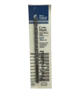 12070 Heavy Duty New England Carbide Extra Tipped Masonry Bit 5/16 Inch X 6