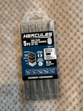 Ha51-1 Hercules New 5pc Sds-plus Rotary Hammer Bit Set Sealed