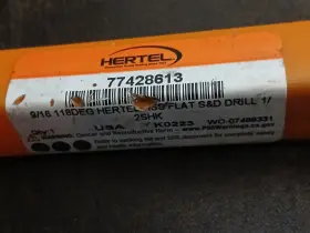 83240341 Hertel 9/16 Hss Drill Bit In Case. Used. Great Condition