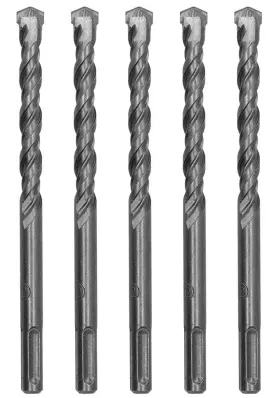 010206-5p Hf Sds-plus Drill Bit 1/2 Inch X6 Rotary Hammer Carbide Tip Concrete-5pcs