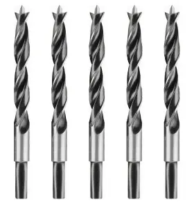 Hwd01025p Hf Brad Point Woodworking Drill Bit Set 1/2 Inch Hardwood Softwood Cutting-5pcs
