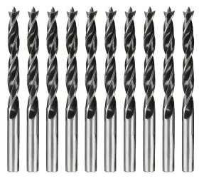 Hwd010410p Hf Brad Point Woodworking Drill Bit Set 1/4 Inch Hardwood Softwood Cutting-10pcs