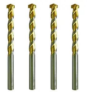 Mdt051605p Hf Masonry Drill Bit Set 5/16 Inch Carbide Tip Titanium Concrete Brick Rock-5pcs