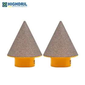 Highdril 791180071361 Diamond Milling Finger Cone Bit Hole Saw Cutter Marble Tile 2pcs 1-3/8 Inch