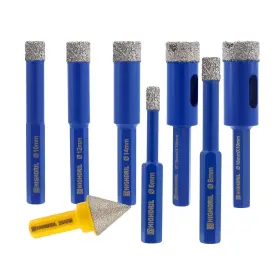 Hd122908401403o Highdril Diamond Hole Saw Kit - 6/8/10/12/14/16/18mm 20mm Hex Chamfer Diamo
