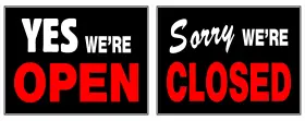 840046 Hillman Yes Weftre Open Sorry Closed 2 Sided One Size No Color