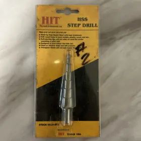No.21-st2 Hit Tools Hss Step Drill Bit 3/16 Inch - 1/2 6 Increments 1/16 Usa