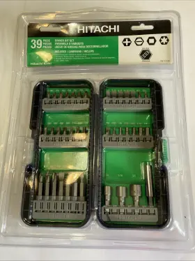 115109 Hitachi Vintage Genuine 39 Piece Driver Bit Set With Case