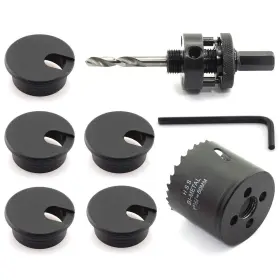 Hj Garden 705883162998 5pcs 2 Inch Desk Wire Cord Cable Grommets Hole Cover With Saw Kit High S