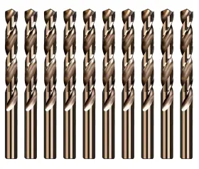 Cd053210p Hodeloma Hss Cobalt Drill Bit Set M35 Jobber 5/32 Inch Metalworking Twist Bit-10pcs