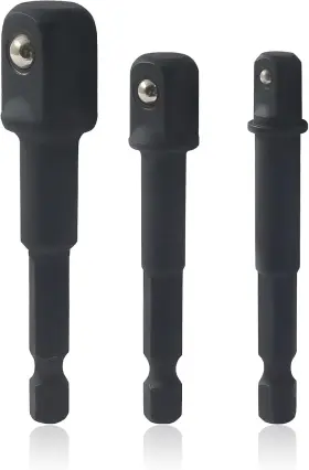 Zc202510303940 Hordion 3pcs Impact Grade Socket Adaptor Set 1/4 Inch 3/8 1/2 Hex Shank Drill Bit