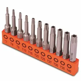 Ref94265 Horusdy 11 Pcs Tamper Resistant Star Bits S2 Steel T7-t40 Security Torx Bit Set And Holder