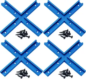 201801 Hottarget Aluminum T-track Intersection Kit With Wood Screws Double Cut Profile 3