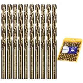 Hp230044 Hphope 1/4 Inch Cobalt Drill Bits 10pcs - M35 Hss Metal Twist Set