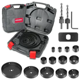 Hs17b Hychika Hole Saw Set 19 Pcs Kit With 3/4 Inch -6 19-152mm 13pcs Blades