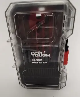 41015 Hyper Tough 15-piece Black Oxide Coating Drill Bit Set For Wood Metal Plastic