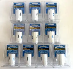 35-349 Ideal 10 Pc Lot 1-1/8 Inch Bi-metal Hole Saw Made In Usa Iron Man Holesaws