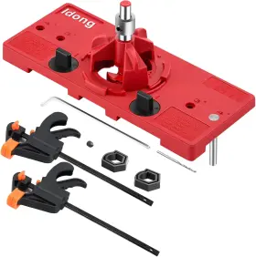 Idong 313110415443 35mm Hinge Hole Jig Drill Guide Set Woodworking Puncher Drilling Tool