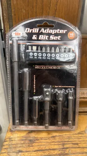 64515 Iit Tools 16pc Drill Adapter And Bits Set Extension