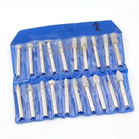 Lsmt-tz-6mm-20pcs-win Ilovetool 20pcs Diamond Grinding Burr Rotary Tool Bits 120 Grit 1/4 Inch Shank For Die Grinder