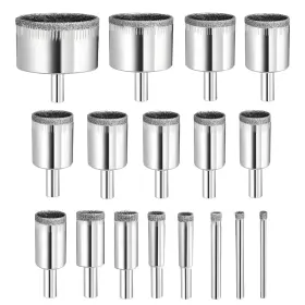 Immh 0411210 Diamond Set 17 Pcs Tile Drill Bits 1/4 Inch 5/16 3/8 1/2 9