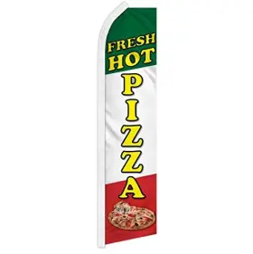 Infinity Republic 840806146942 Fresh Hot Pizza Swooper Feather 138 Inches X 30 Red White And Blue