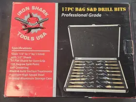 Ddp005847 Iron Shark Tools Usa 761605119671 17pc S&d Drill