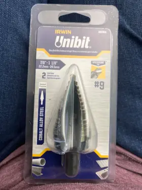 10239cb Irwin #9 Unibit Step Drill Bit 7/8 Inch - 1-1/8 Speed Point Cobalt Usa New