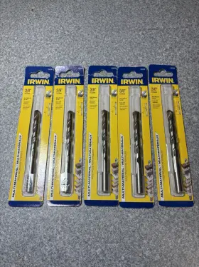 1792769 Irwin Multi-material Drill Bit Set 5 Piece 3/8 In Silver Steel