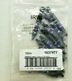 1837477 Irwin Power Bit Impact 2sq X 2 Inch Oal 10 Pack Free Shipping