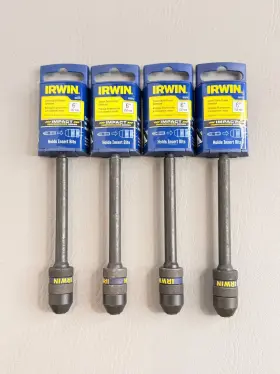 1869516 Irwin Lot Of 4 Impact Quick Change Bit Extension 6 Inch 1/4 Black